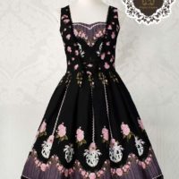 Lolita Dress - Rose Garden Black