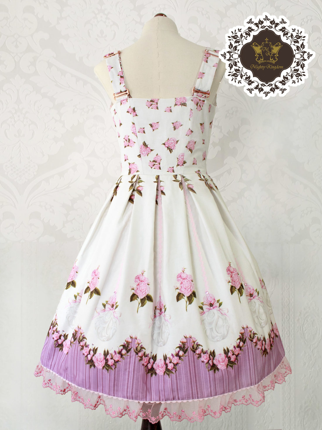 Lolita Dress - Rose Garden weiß Rückseite