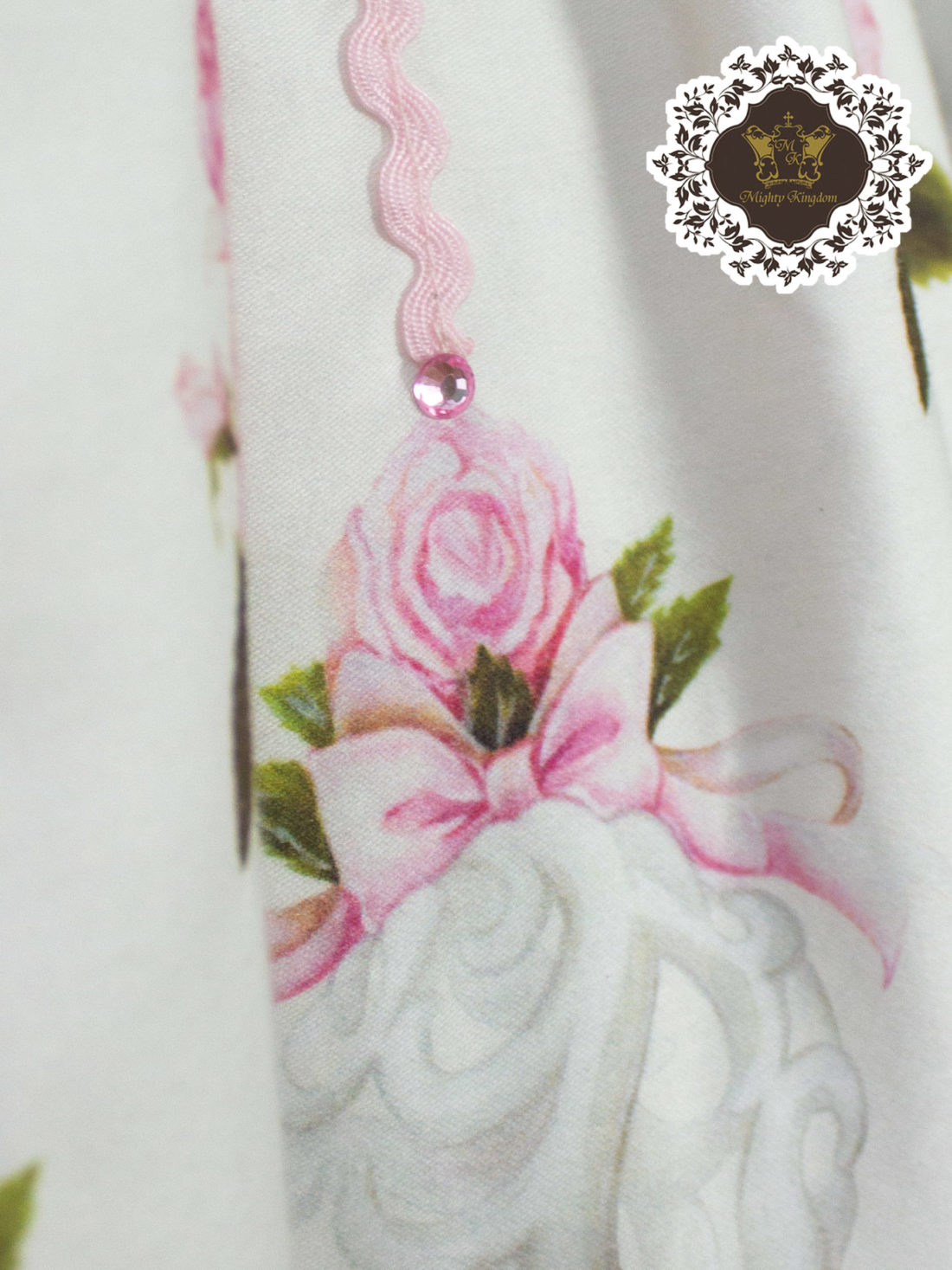 Lolita Dress - Rose Garden white Strass